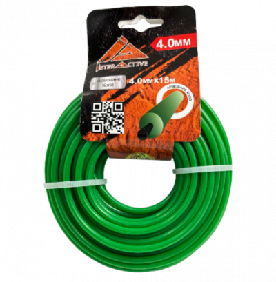 Струна КРУГЛА 4.0мм*15м-(зелена з кордом)