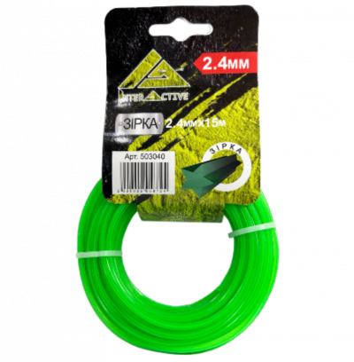 Струна ЗІРКА 2.4мм*15м-(зелена)