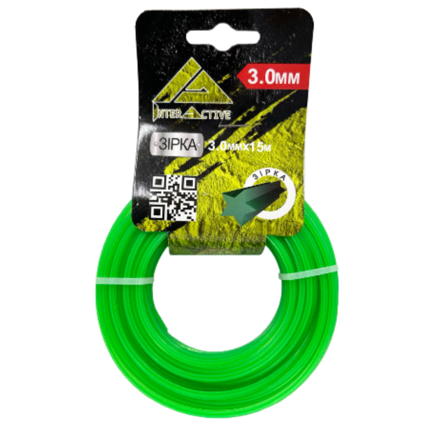 Струна ЗІРКА 3.0мм*15м-(зелена)