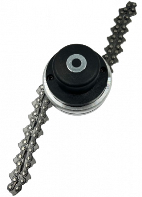 Шпуля алюмін. ІА-034 з ЛАНЦЮГОМ (на різьбі М10*1.25)