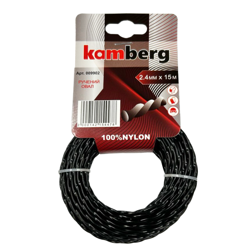 Струна (KAMBERG) кручений овал 2.4мм*15м