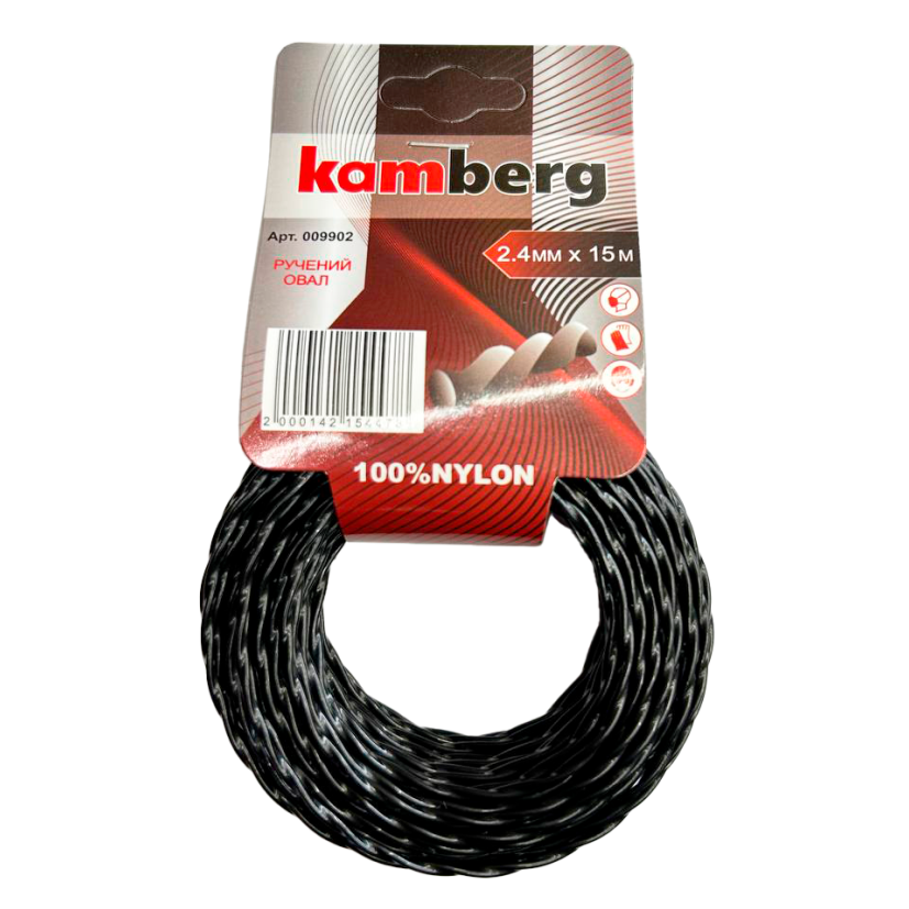 Струна (KAMBERG) кручений овал 2.4мм*15м